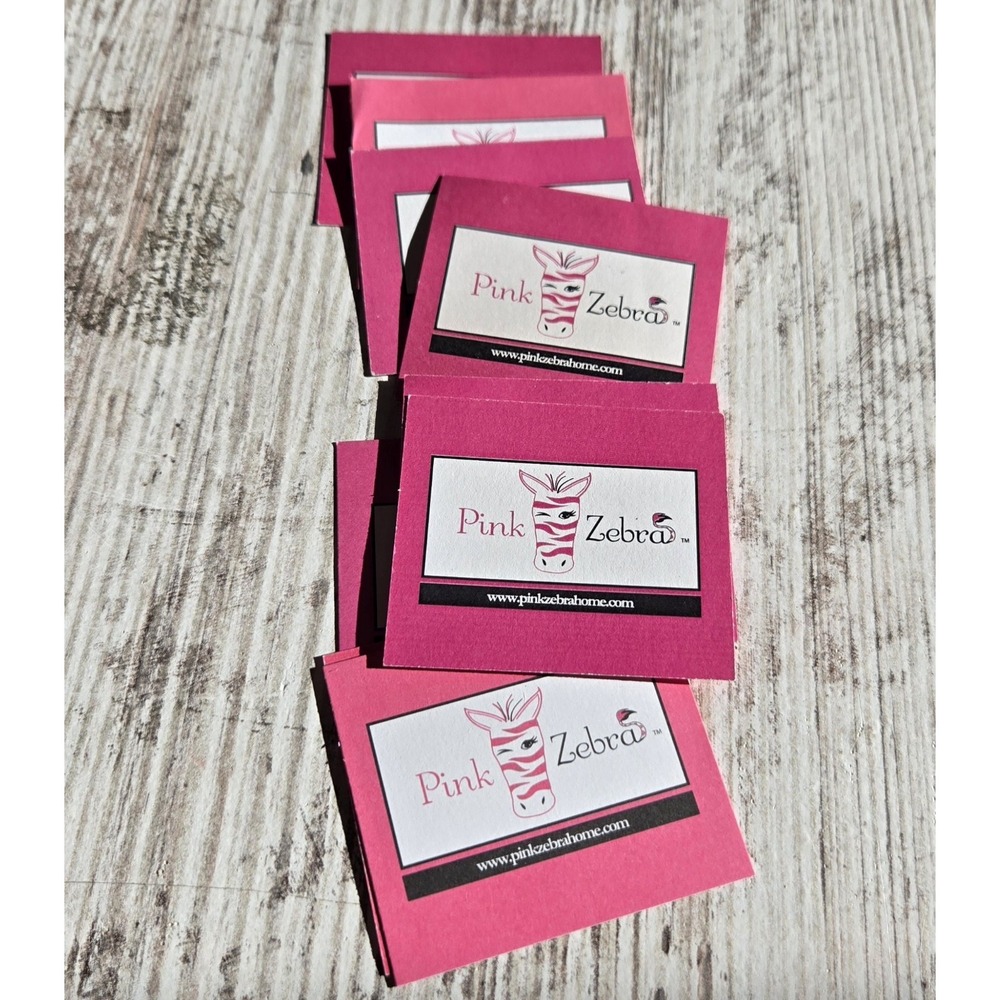Lot of Pink Zebra Home Consultant Quote Cards Mini Folded